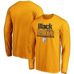 FANATICS Pittsburgh Steelers Long Sleeve T-Shirt Gold | S